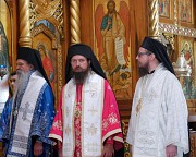 Their Graces Bishops Teodosije, Sergije & David